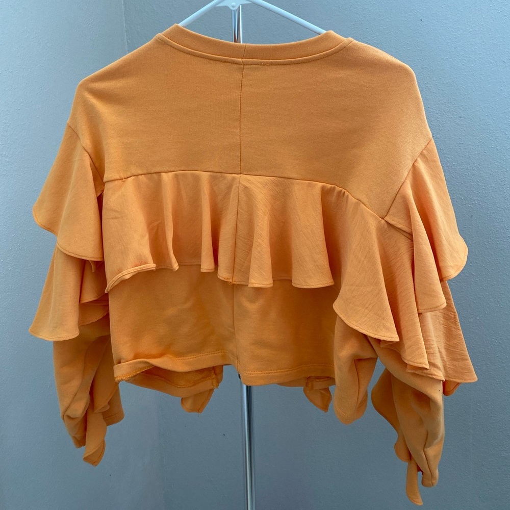 Zara Ruffled Sweatshirt - Picture 6 of 6